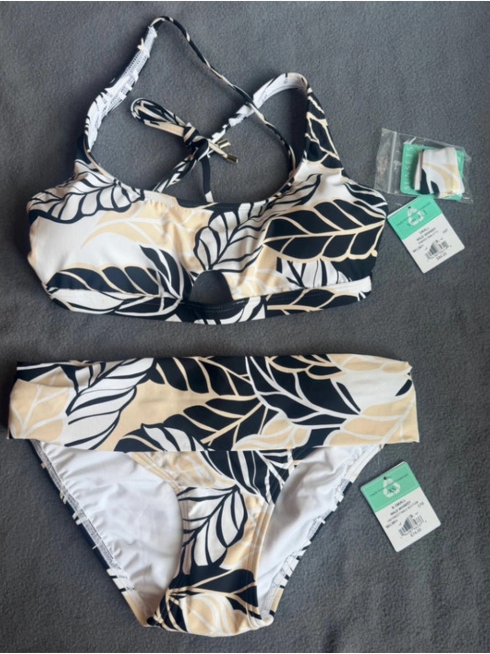 Sunsets Wild Whimsey Women’s Xtra Small Bathing Suit Bikini Top/bottom